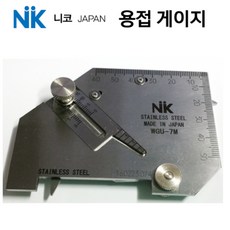 60mm 일본정품 니코 용접게이지 WGU7M 모서리 각장게이지 언더컷 심도측정등 용접자 NK WELDING GAUGE 토탈공구, 1개