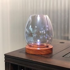캔들 유리홀더 촛대 인센스 트레이 받침대 인테리어, 물 연꽃 캔들 홀더, 1개
