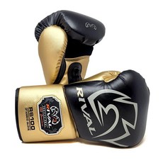 [정품]RIVAL Boxing RS100 프로페셔널 레이스업 스파링 장갑 매우 풍부한 극세사 PU로 수작업으로 제작 손에 완벽하게 맞도록 인체 공학적 디자인 통기성을 더하기, 18 oz, White/Gold