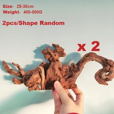 어항용 표류 나무 천연 산호 어항 파충류 탱크 장식, 15.25-30cm-2pcs, 1개