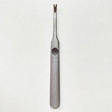 손톱정리 큐티클 제거끌 스테인리스 V자형 11.5cm, 1개, 실버