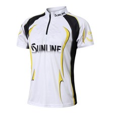 선라인 남자 낚시 티셔츠 아웃도어 통기성 반팔 SUNLINE 여름낚시복 방수 속건 SL1085Q, 2XL, 흰색