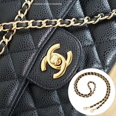 샤넬 호환 캐비어 램스킨 가죽 체인 스트랩 리폼 명품 가방 지갑 파우치 클러치 백 대체 가방끈