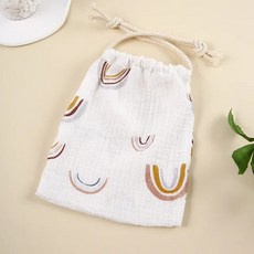 기저귀 면 아기 가방 스트링 스태커 캐디 정리함 파우치 액세서리 필수품, [01] White Rainbow