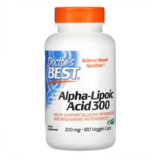 Doctor's Best 미국직배송 닥터베스트 알파리포산 300mg 180캡슐 정품, 180정, 1개