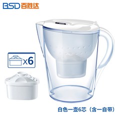 연수기 BSD가정용 정수 여과 물주전자 3.5L주방 사무실 정수기 필터지 오리지널정품, T06-화이트 3.5L(한주전자 6날)칩교환 주의사항
