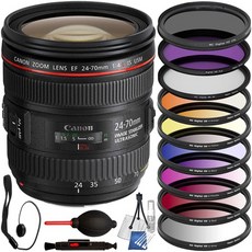 Canon EF 24-70mm f4L is USM Standard Zoom Lens with Essential Accessory Bundle Includes: 3 Piece Mu, 상세 설명 참조0
