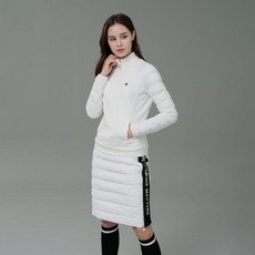  클리블랜드 헝가리구스 튜브퀼팅 여성 롱길이감 다운 랩스커트/골프치마 (CGKWSK1756), 블랙, 1개 