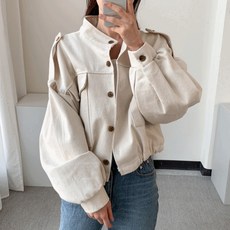 하이제시카 / 흑청 톰보이 럭키 슈에뜨 야상 크롭 자켓 간절기