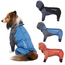  알파아이콘 레인독가드 강아지 우비 올인원 2023, 아쿠아 