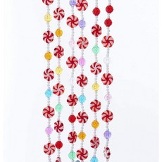 RED와 함께 PEPPERMINT ROUNDS GARLAND: Home &amp; Kitchen(홈 &amp; 키친)을 포함한 커트 아들러 몰티-콜러 캔디, 단일옵션
