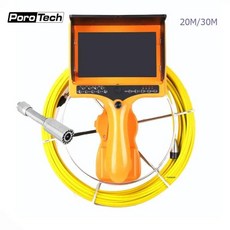 휴대용 하수도 카메라 거리 카운터 및 DVR 포함 내시경 검사 7DH 20M65FT 케이블 7 인치 1000TVL, 02 30m_02 with DVR no counter, 1개