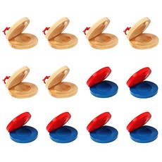 12 Pcs Kids Musical Castanets Instrument Uspacific Wooden Castanets Percussion Clap Board Music Ed