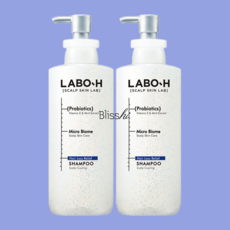 [BH] 라보에이치 탈모증상완화 샴푸 프로바이오틱스 400ml x 2 두피 쿨링 약산성, 샴푸 400ml 2입