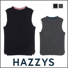 [현대백화점][헤지스레이디스]-[HSSW0D803N2] 네이비 절개라인 울혼방 니트베스트