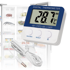[보니테디] 디지털 온도계 전자 센서 냉장고 어항 실내 실외 수온 알람 온도, 1개