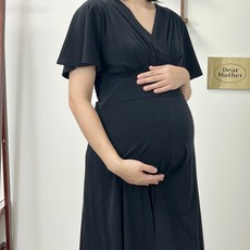 디어마더 랩원피스 임산부 주수원피스 외출 수유원피스 산후조리복 수유복 임산부원피스 여름 반팔 잠옷