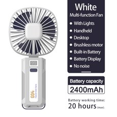 휴대용 FAN 미니 서큘레이터 멋진 소형 캠핑 테이블 팬 선풍기 탁상용 충전식 데스크, White, 1개