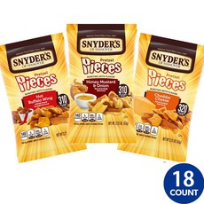 [미국직배송]스나이더스 프레첼 3가지맛x18개입 믹스 Snyder's of Hanover Pretzel Pieces Variety Pack, 1개