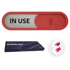 긱베어 재실표시 도어 사인 방해금지 + 양면 스티커 2개, IN USE/AVAILABLE, 3.레드