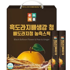 순수식품 흑도라지 배 생강 청 스틱, 10ml, 100개