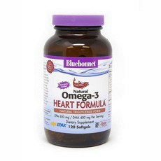 Bluebonnet BlueBonnet Natural Omega-3 Heart Formula 블루보넷 오메가3 120젤 1팩, 1개, 1