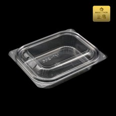 버디팩 PET 투명 사각용기 중 500ml 800개 반찬 샐러드 MT-206, 800세트, 1개