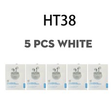 이어폰케이스 레노버 오리지널 HT38 블루투스 5.0 TWS 이어폰 무선 헤드폰 방수 스포츠 소음 감소 마이크, 02 HT38 white 5pcs