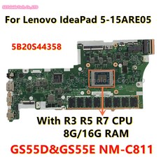 GS55D GS55E NM-C811 레노버 IdeaPad 5-15ARE05 노트북 메인보드 R3-4300 R5-4500 R7-4800 CPU 8GB/16GB-RAM 5B20S443