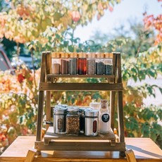 (S size) 안녕우리집 감성 캠핑 우드 폴더블 쉘프 선반 양념통 커피 키친 캠핑용품 캐비넷 원목 나무 수납 장 접이식 정리대 조리대 미니 컴팩트 디쉬캐비넷, S(높이35cm)