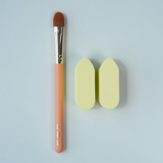 더툴랩 해피림 탱글 밀착 듀오 (브러쉬+스펀지 2p+전용 케이스) 더툴랩 더툴랩브러쉬 더툴랩스펀지 해피림밀착듀오 해피림스펀지 착붙메이크