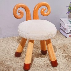 스마일직구 고급 어린이 원목 의자 동물 3종 유치원, Cow