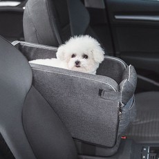 차량용 애견 카시트 강아지 카시트 콘솔 애견 소파지 이동장 강아지이동가방, 그레이 토트, 1개