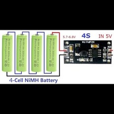 1-8 코어 1.2v 2.4v 3.6v 4.8v 6v 7.2v 8.4v 9.6v Ni-Mh Ni-Cd 배터리 충전기 모듈 [04] 4-Cell(4S) 섬네일