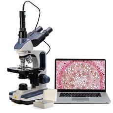 스위프트 SW380T 40X-2500X 배율 시덴토프 헤드 광시야 10X/25X 아이피스가 있는 연구 등급 삼안 현미경 화합물 연구소 기계적 스테이지 초정밀 초점 카메, SW350T+5.0 mp Camera