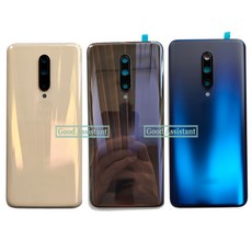 OnePlus 7 Pro One Plus 7Pro 1 용 6.7 인치 후면 배터리 커버 도어 하우징 케이스 유리 부품, [08] Transparent, 1개