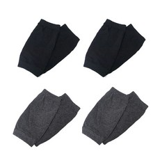 Ubless男女通用半手套 暖手器 暖手套 4件組, 黑色 (2P) + 灰色 (2P)
