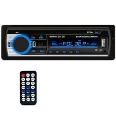 카오디오 블루투스 MP3 차량용 플레이어 FM 카 스테레오 라디오, 파랑색 단품1