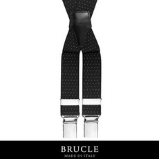BRUCLE 남성 수입명품 서스펜더멜빵 X자형 BLACK DOT - X36CJPSNR