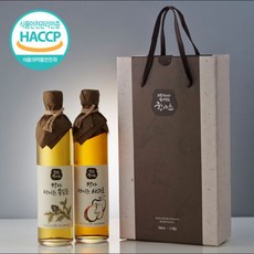 (천연발효식초) 마시는 항아초 2종세트 500ml (사과식초+솔잎식초), 2개