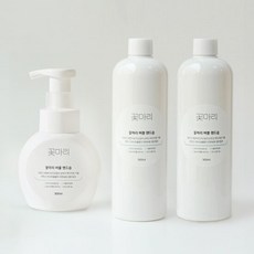 꽃마리 버블핸드솝 300ml 1개+핸드워시 리필 500ml 2개, 1개