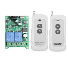 RF 무선 리모컨 스위치 릴레이 다기능 리시버 모듈 차고 커튼 모터 LED 조명 DC 12V48V 433Mhz 200M, 2) RK02E 10002F2