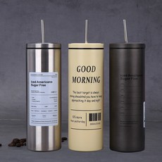 커피 빨대 컵 자동차 컵 커피 잔, 은색. 은빛., 1개
