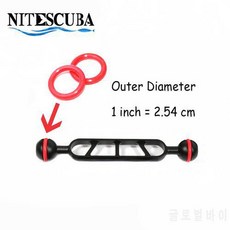 NiteScuba 다이빙 방수 러버 O 링 비디오 라이트 암 브라켓 볼 마운트 어댑?, 상세내용참조