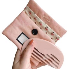 강아지바리깡 패션과 심플한 핑크 미니 뷰티 헤어 우드 빗, 한개옵션1