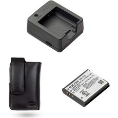 BJ-11 Db-110 충전식 이온 배터리용 충전기 Ricoh Gr III &amp; WG-6., 01 Charger + Soft case +, 1개