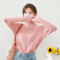 타니즈 터틀넥 베이직 여성니트 티니
