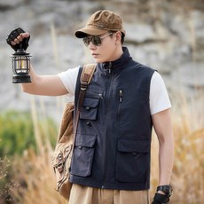 Sevenmoon남자 아웃도어 캐주얼 촬영 낚시 등산 조끼
