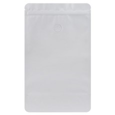 테리장 고급형 아로마밸브 지퍼스탠드 커피 원두 봉투 500g 무광 화이트, 50개