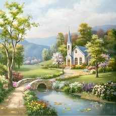 Pipo Painting DIY 山水畫繪畫套組夏季主題系列 40 x 50cm, Q2941, 1組